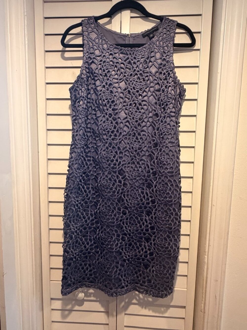 Banana Republic Lace Overlay Sheath Dress Size 8 NWT Blue Cocktail Dress